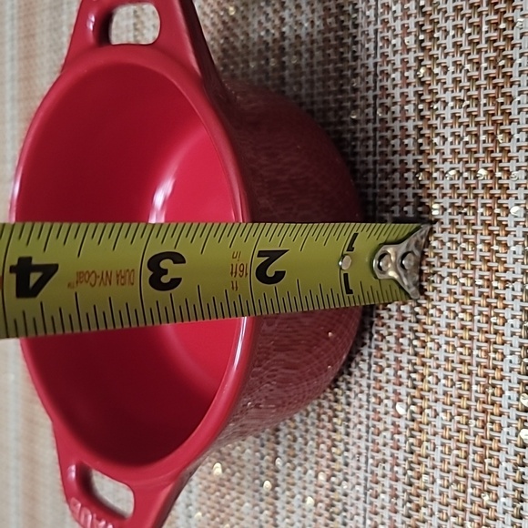 STAUB Ceramic Red 10cm Mini Round Cocotte, NWOT - Picture 8 of 8